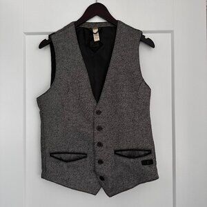 DIESEL WOOL BLEND VEST IN GREY